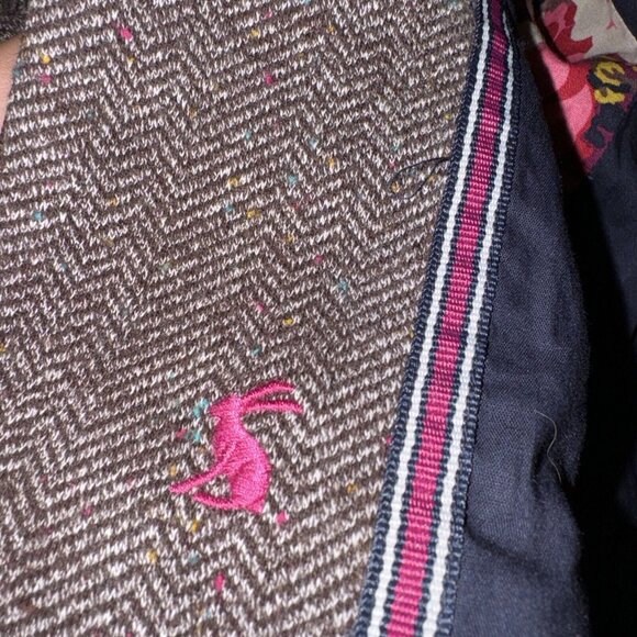 Joules Women’s Tweed Blazer Womens 10 Brown Herringbone Country Jacket Vintage - Picture 10 of 12